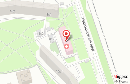 Городская поликлиника №52 на улице Академика Янгеля на карте
