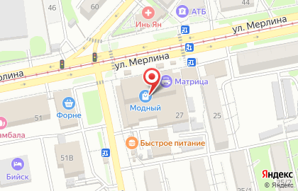 Мясной магазин в Барнауле на карте