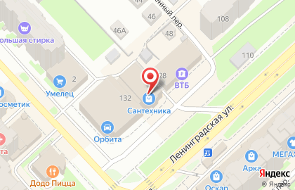 Специализированный магазин Сантехника на улице Ленинградской на карте