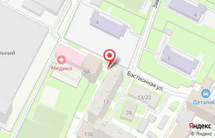 ТМК на Бастионной улице на карте