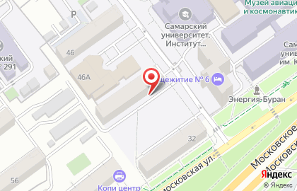Общежитие СГАУ в Октябрьском районе на карте