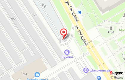 Автостоянка на Гагарина на карте