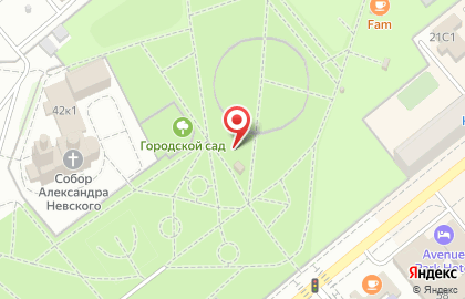 Городской сад на улице Ленина на карте