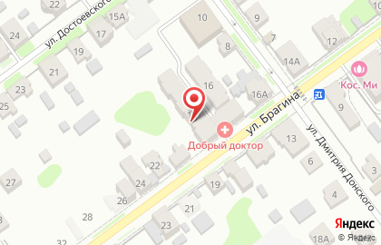Чистый дом на улице Брагина на карте