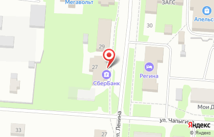 Северный Банк Сбербанка России на улице Ленина в Плесецке на карте