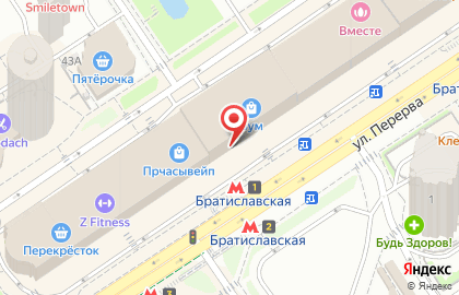 Красный Куб на Братиславской на карте
