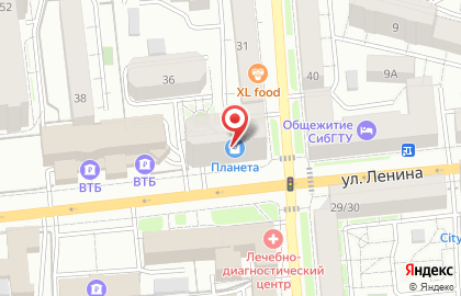 Пиццерия Cheez на улице Ленина на карте