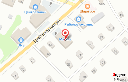Супермаркет Магнит на Центральной улице на карте