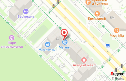 Супермаркет Магнит на проспекте Академика Сахарова на карте
