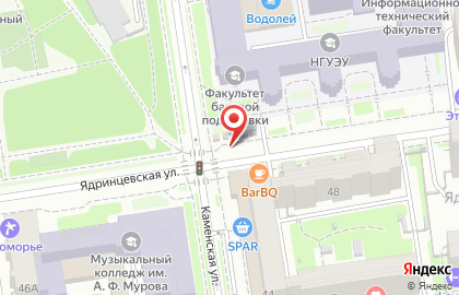 Киоск по продаже печатной продукции на Ядринцевской улице на карте