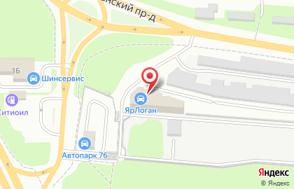 Магазин автозапчастей ЯрЛоган на улице Менжинского на карте