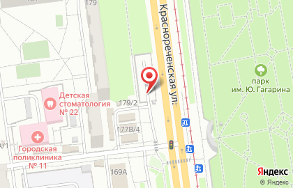 Автостоянка Пирс на Краснореченской улице на карте