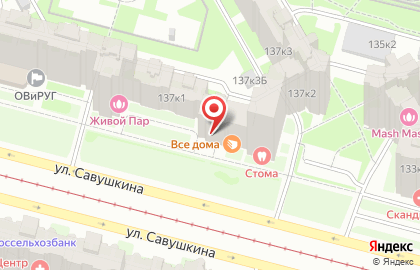 Сервисный центр Recom на улице Савушкина на карте