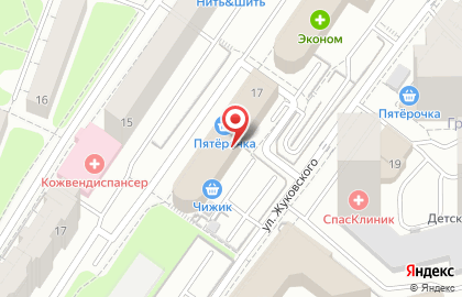 Некст на улице Жуковского на карте