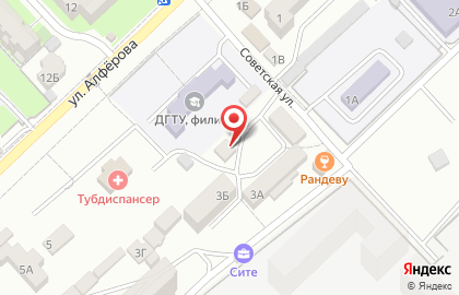 Кафе-бар 999 на улице Алфёрова на карте