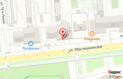 Специализированный магазин Стоп.ка на улице Масленникова на карте