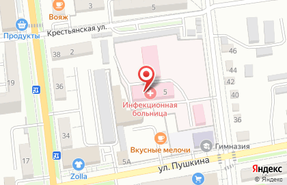 Уссурийская центральная городская больница на улице Пушкина на карте