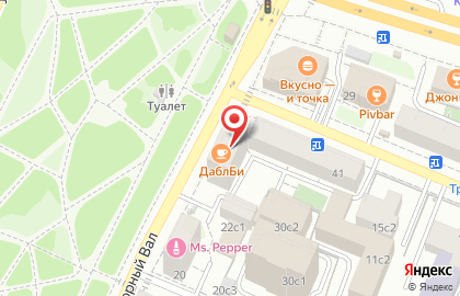 Кофейня Даблби на улице Трёхгорный Вал на карте