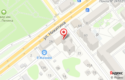 Банкомат ГАЗПРОМБАНК, филиал в г. Брянске на улице Никитина на карте