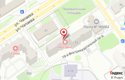 Стоматология Нео-Дент на улице Чапаева на карте