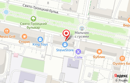 Туристическое агентство Tez Tour на Свято-Троицком бульваре на карте