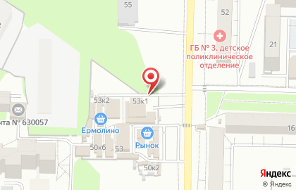 Киоск по продаже фруктов и овощей в Новосибирске на карте