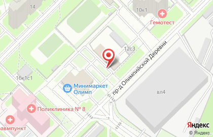 Западного АО Оуфмс России по г. Москве Отделение Района Тропарево-никулино на карте