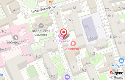 Магазин Красное & Белое в Подсосенском переулке на карте