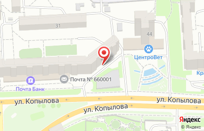 Школа иностранных языков Red Bus на улице Копылова на карте