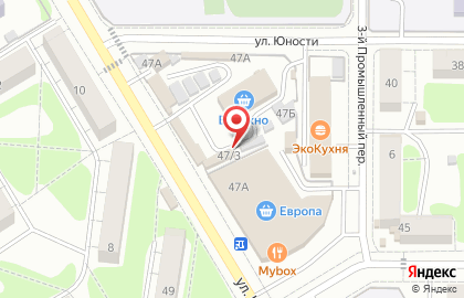 Мясной магнат на улице Юности на карте