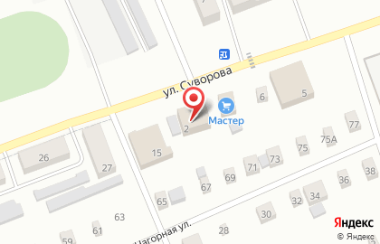 Магазин мясной продукции Баш мяс на улице Суворова на карте