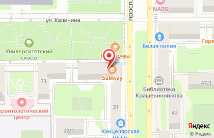 Ресторан быстрого питания Subway в Ленинском районе на карте