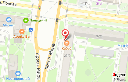 Студия суши Хаси в Великом Новгороде на карте