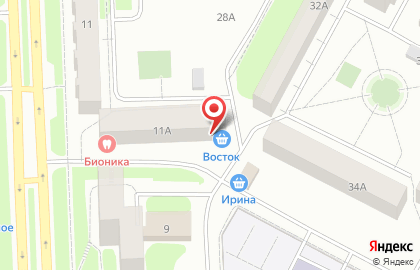 Продовольственный магазин Восток на улице Маршала Жукова на карте