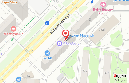 Банкомат СберБанк на Юбилейной улице, 3 к 1 в Мытищах на карте