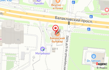 Бакинский бульвар на Каховской на карте