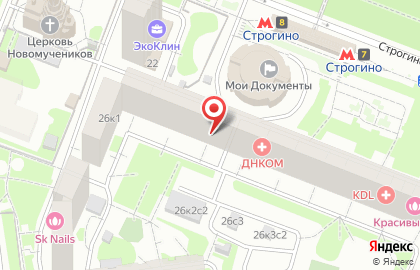 Участковый пункт полиции район Строгино на Строгинском бульваре на карте