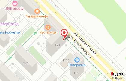Бар Суши WOK на улице Краснолесья на карте