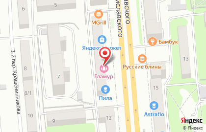 Салон красоты и барбершоп Гламур на улице Станиславского на карте