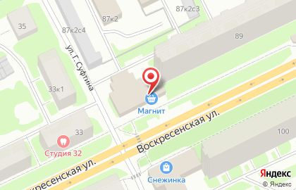 Супермаркет Магнит на Воскресенской улице, 89 на карте