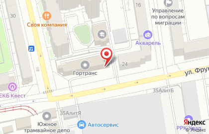 Транспортное предприятие Гортранс в Ленинском районе на карте
