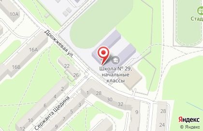 Средняя общеобразовательная школа №29 в Московском районе на карте