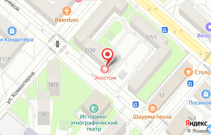 Магазин Владимирский стандарт на улице Коминтерна на карте