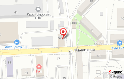 Автоцентр КрасГАЗсервис в Железнодорожном районе на карте