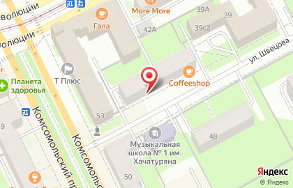 Магазин тканей и швейной фурнитуры в Свердловском районе на карте