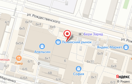 Быстрое питание на улице Рождественского на карте