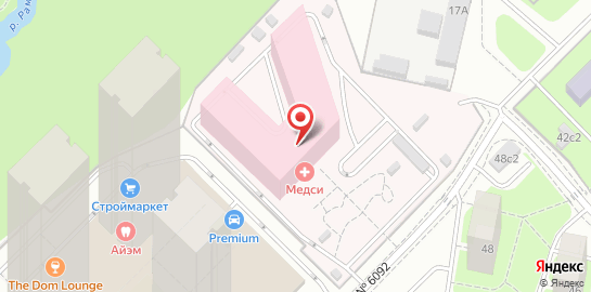 Многофункциональный медицинский центр МЕДСИ на Мичуринском проспекте на карте