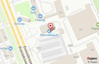 Торгово-сервисная компания МотоСибирь55 на Енисейской улице на карте