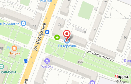Супермаркет Радеж в Тракторозаводском районе на карте