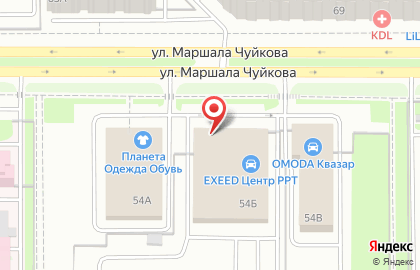 Официальный дилер NISSAN Автоцентр РРТ на улице Маршала Чуйкова на карте